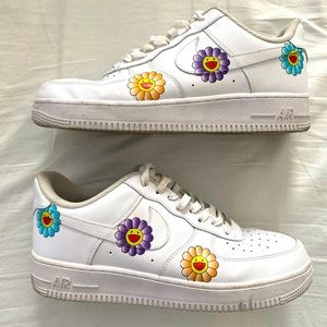 Mens White NIKE Air Force 1 Lows Murakami Print